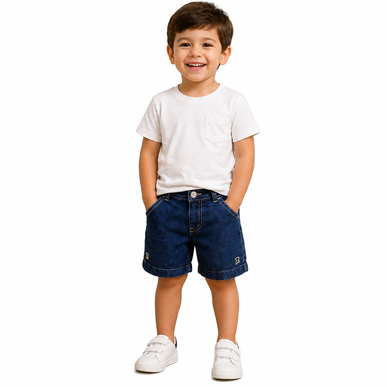 bd92d8bd10ad1d1cd0de1f2e7cd6bf9b-1.jpg Bermuda Jeans Tradicional Tam 2 a 16 - Imagem 1