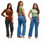 Calça Cargo Jeans ref260825-1617