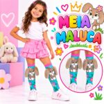 Meia Maluca 3D Menina Tam Unico - Imagem 4