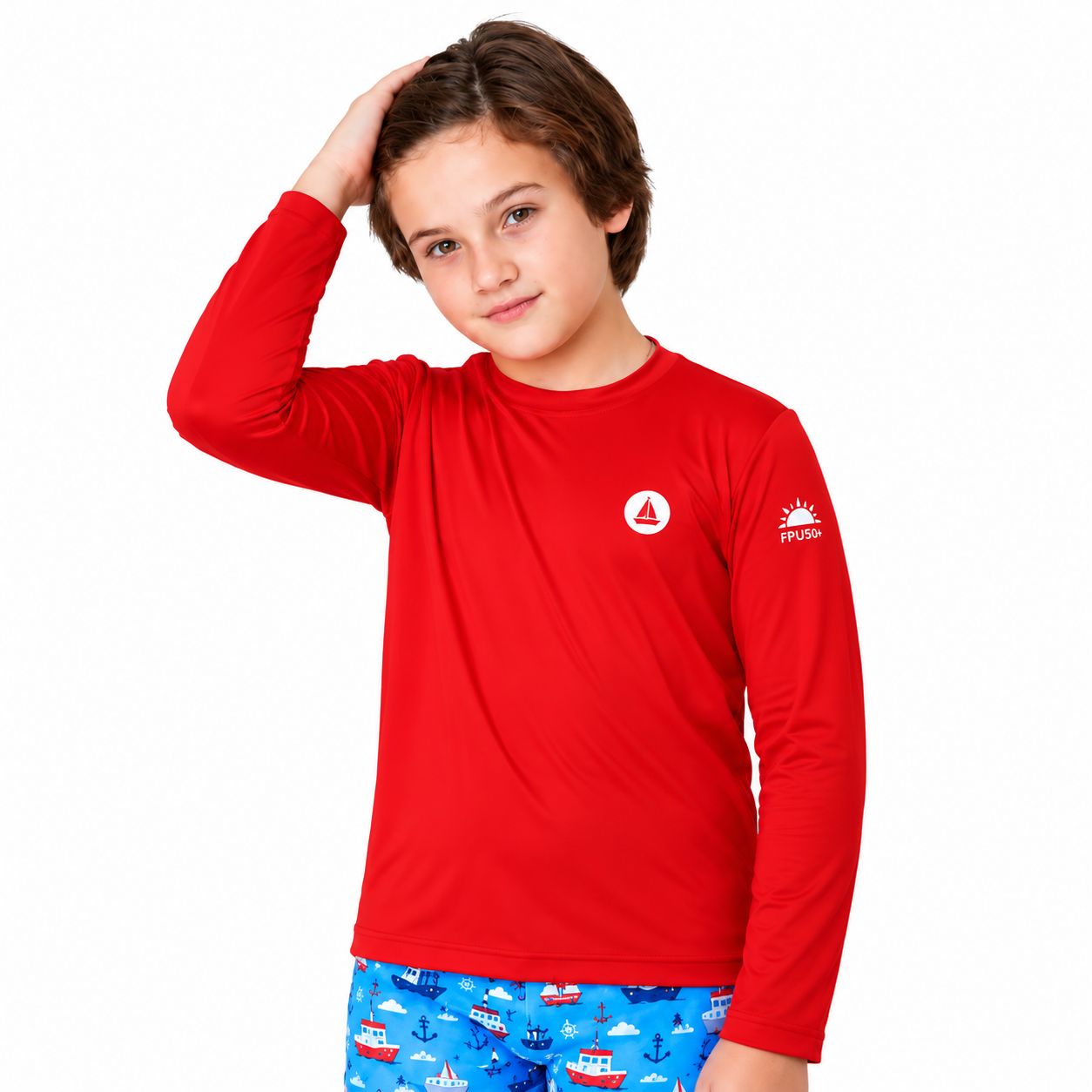 15618165044-retrato-infantil-com-roupa-nautica-esportiva.jpg Kit UV Blusa Lisa Menino - Imagem 1