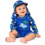 Kit Praia Macacão com Chapeu (veste 6 a 12 messes)